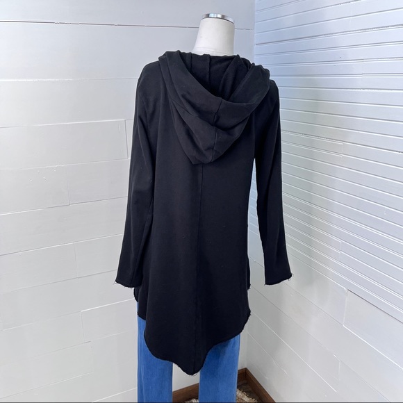 3/$20☀ Elwood Open Front Hooded Black Sweatshirt Jacket - Picture 3 of 8